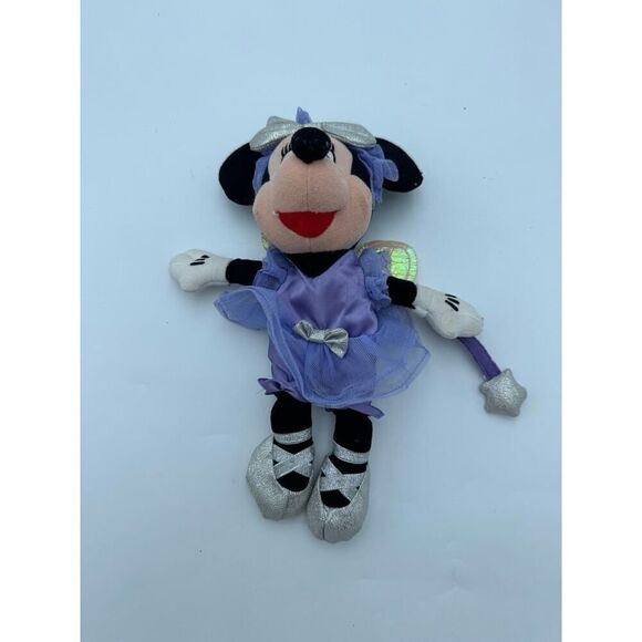 DISNEY STORE MINNIE MOUSE AS SUGAR PLUM FAIRY 8' BEANBAG PLUSH STUFFED TOY - Picture 2 of 6
